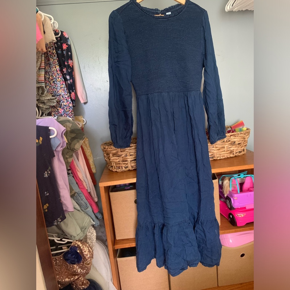 Long sleeve denim dress